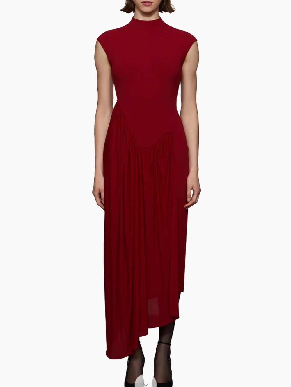 Et Ochs 'Francis' Knit Combo Dress in Lipstick Red